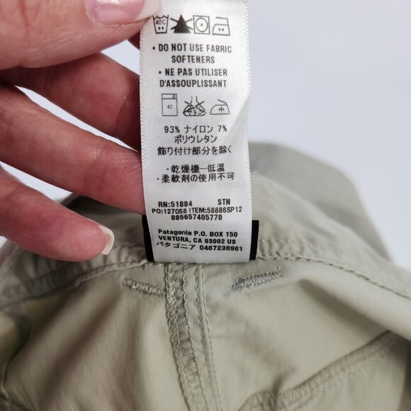 PATAGONIA Solimar Skirt 2 Stretch Nylon Tan Pockets Cargo Hike Out - Picture 11 of 13